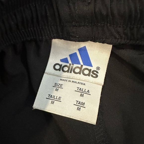 Vintage  80S Adidas Mens Size M Black Lined Track Windbreaker Pants - Picture 5 of 6